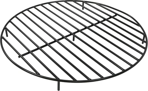 Miniatura 9 de Sunnydaze - Rejilla redonda para hogueras, rejilla elevada de madera para hogueras, rejilla de troncos de acero resistente para exteriores, 24