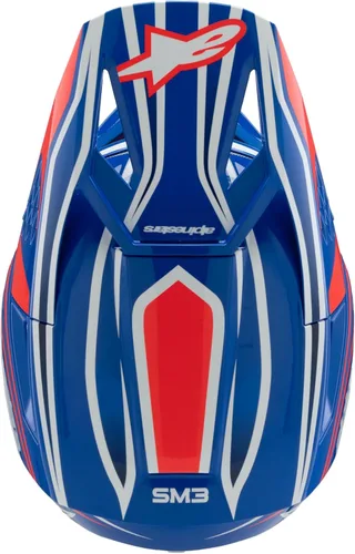 Miniatura 5 de Alpinestars SM3 Casco Deegan para jóvenes ECE06/DOT Azul/Rojo/Blanco/Negro Brillante