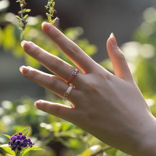 Miniatura 35 de Zollen Anillos de silicona para mujer, 1/3 paquetes de alianzas de boda de silicona, forma de flor, anillos de goma, colección de flores para mujer