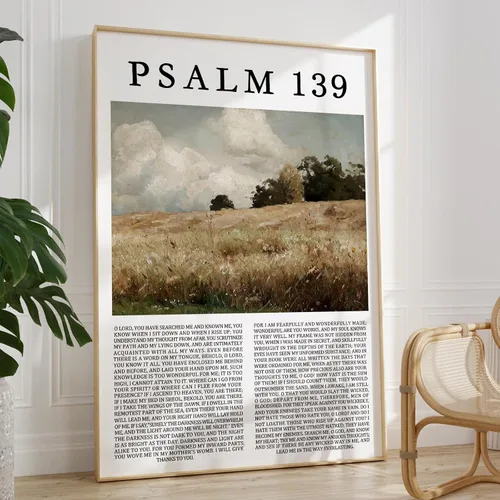 Miniatura 34 de Arte de pared de acuarela de Jesús, pintura en lienzo cristiano, imágenes de las Escrituras, decoración de pared, póster con versículos bíblicos