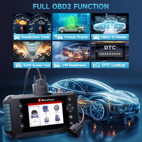 Miniatura 3 de 2026 BOSSCOMM IFIX430 Herramienta de diagnóstico OBD2, ABS/SRS Airbag/Transmisión/Motor, escáner y lector de códigos para coches y camiones, escáner