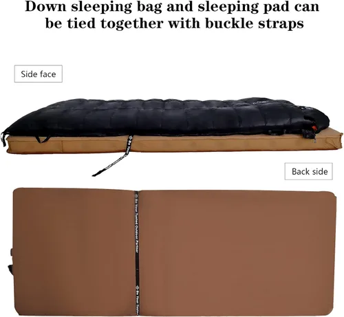 Miniatura 6 de 0 20 Degrees F Down Sleeping Bag for Adults,4 Season Rectangle Down Sleeping Bag for Camping Hiking Negro/Cremallera Derecha