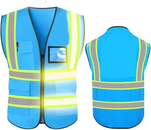 Miniatura 49 de Chaleco de Seguridad de Alta Visibilidad con Alta Reflectividad, Ropa de Trabajo de Seguridad Personalizada con Logotipo, Tiras Reflectantes