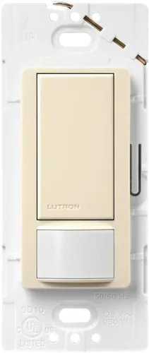 Miniatura 14 de Lutron Maestro Interruptor de luz con sensor de movimiento para interiores para baño, garaje, lavandería, cualquier bombilla, sensor de ocupación