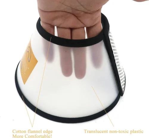 Miniatura 3 de Collares y conos de plástico para recuperación de mascotas para perros y gatos después de la cirugía, cono ajustable para el cuello del perro
