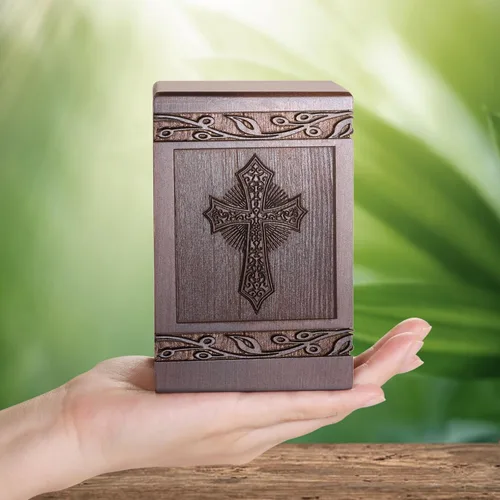Miniatura 16 de Urnas de cremación para cenizas humanas adultas, masculinas y femeninas, cajas y ataúdes de madera tallada con mariposas para cenizas de hombres