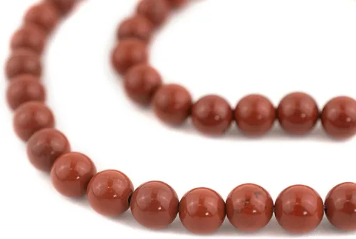 Miniatura 191 de The Bead Chest Cuentas de Jade Blanco Mate Redondas (8mm): Piedra Preciosa Orgánica Redonda Esférica de Energía con Poder de Sanación para Hacer