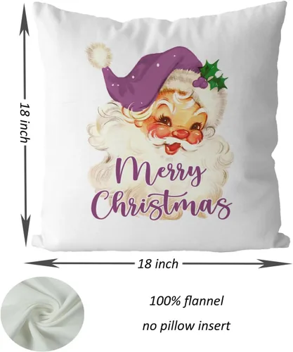 Miniatura 5 de DOTAIN Fundas de almohada de Navidad, fundas de almohada de Navidad moradas de 18 x 18 pulgadas, decoración de Navidad morada para el hogar
