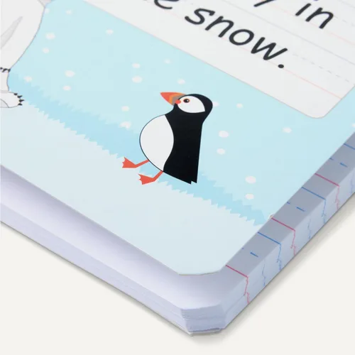 Miniatura 3 de Amazon Basics Cuaderno de composición primaria, 9.75 x 7.5 pulgadas, 100 hojas, varios colores, paquete de 3