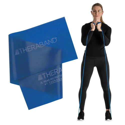 Miniatura 8 de TheraBand, bandas de resistencia profesionales, sin látex, para ejercitación del cuerpo superior e inferior, fisioterapia, pilates para la parte