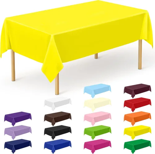 Miniatura 19 de Suministros de regreso a clases, 2 manteles de 108 x 54 pulgadas, manteles desechables coloridos para el primer día de escuela, rectangular