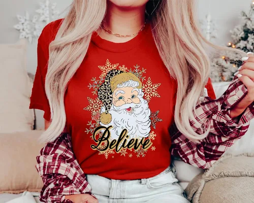 Miniatura 3 de Camiseta de Navidad para mujer, camiseta de manga corta con gráficos de Navidad, camiseta de Navidad