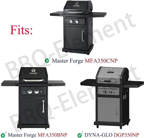 Miniatura 2 de Criditpid Piezas de repuesto para parrilla Master Forge MFA350CNP, MFA350BNP, cubierta de quemador de placa de calor de acero porcelánico, repuesto