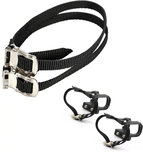 Miniatura 2 de leadrise® pedales para bicicleta con correas de nylon.