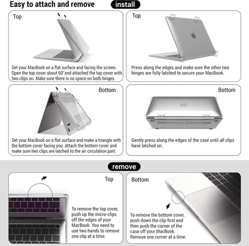Miniatura 6 de IBENZER Carcasa rígida para MacBook Air de 13 pulgadas, 2020, 2019, 2018, nueva versión A2179, A1932, carcasa rígida para Apple Mac Air 13 Retina