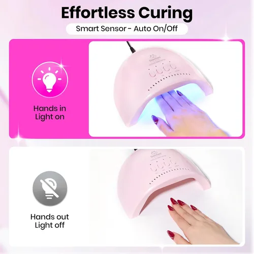 Miniatura 4 de Beetles - Lámpara de uñas UV – Lámpara LED de uñas con 3 temporizadores de 30/60/120 segundos, luz UV para uñas de gel, secador de uñas con sensor