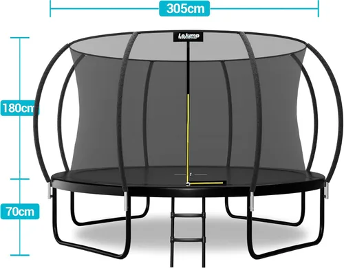 Miniatura 7 de LeJump Outdoor 8FT 10FT 12FT 14FT Trampoline, ASTM Approved Big Trampolines with Enclosure Net and Ladder, Backyards Recreational Trampoline for