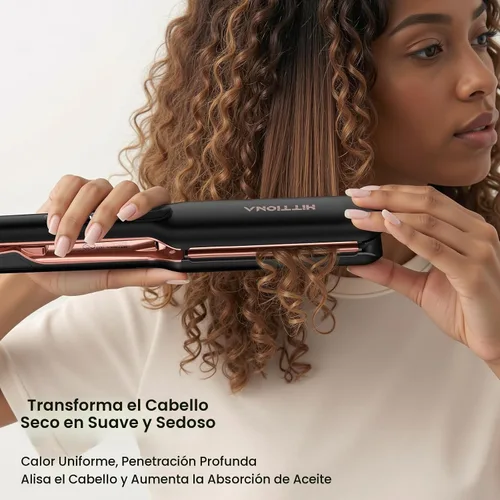 Miniatura 6 de HITTIONA Plancha de cerámica profesional de 1.75 pulgadas de ancho, plancha plana infrarroja para un peinado rápido, calentamiento instantáneo de 5