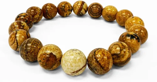 Miniatura 697 de Gem Avenue Handmade Round Bead Stretch Bracelet Unisex Natural Stone Beaded Jewelry for Men & Women, Elastic Wristband for Daily Wear