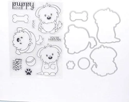 Bienvenido a Joyful Home Puddy troqueles de corte de metal plantillas de sellos DIY álbum de recortes tarjetas de decoración de álbum de fotos