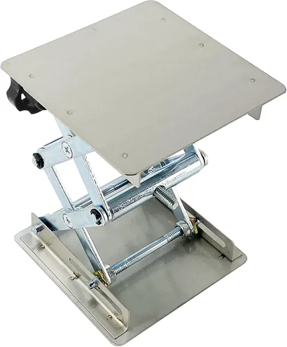 Miniatura 5 de (R) Lab Jack Lift Scissor Table Mini Acero Inoxidable 4 "x4" x 6 " Carga máxima 6.6 lbs/3kg