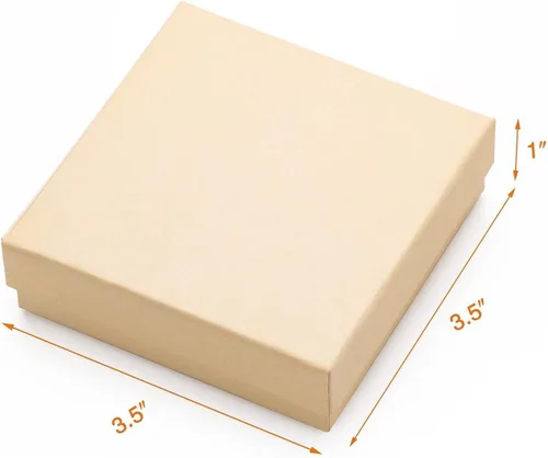 Miniatura 2 de Magicool - Paquete de 96 cajas de joyería de cartón de 3.5 x 3.5 x 1 pulgadas, utilizadas para collares, pulseras, aretes, joyas, embalaje de regalo