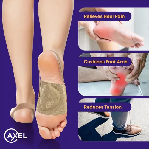 Miniatura 6 de Axel - Soporte ajustable para el arco del pie, soporte antideslizante para fascitis plantar, pies planos y arcos caídos, alivio del dolor