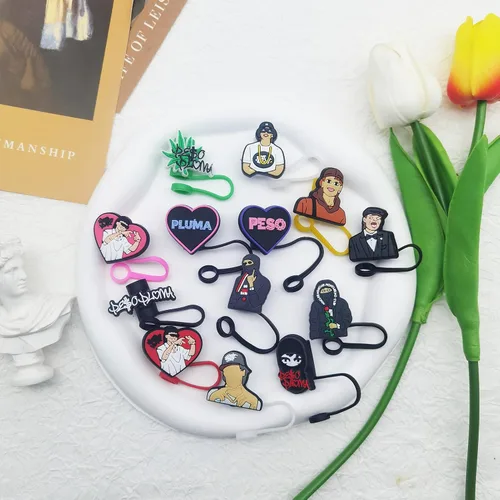Miniatura 4 de Singer - 13 fundas de silicona con diseño de estrella para vasos – Pajitas reutilizables con bonitas puntas Peso cubierta de paja/13pcs