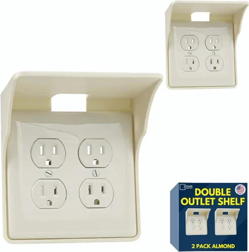 Miniatura 19 de Estante de Enchufes Doble de Pared Power Perch con Correa de Almacenamiento de Cables - Organiza y Recupera Espacio en el Baño - Soporte para Alexa