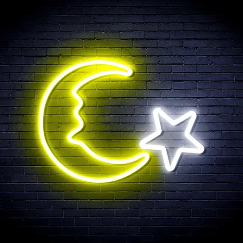 Miniatura 30 de ADVPRO Moon and Star Flex Silicone LED Neon Sign - Azul - st16s33-fnu0009-b
