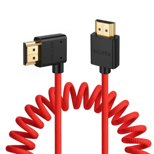 Miniatura 8 de 8K HDMI to Down HDMI High Speed Black Coiled Braided Cable for Sony A7S3 FX3 FX9 Canon C70 Z CAM E2 Camera Atomos Ninja V Shinobi SmallHD Portkeys