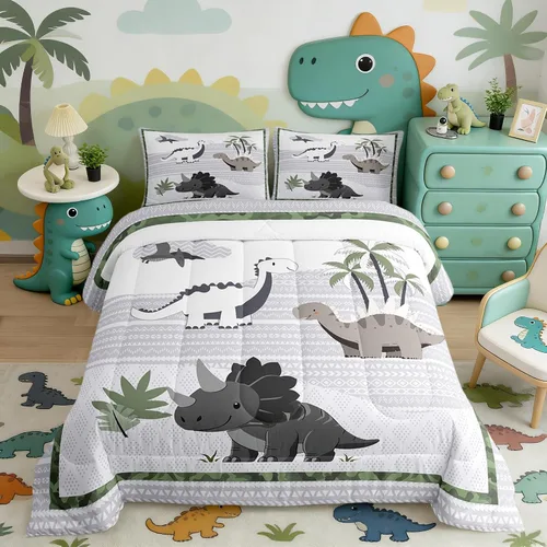 Miniatura 21 de Lindo Juego de Edredón de Elefante Juego de Ropa de Cama de Animales de Dibujos Animados para Niños Niñas Mujeres Adultos Edredón de Hojas