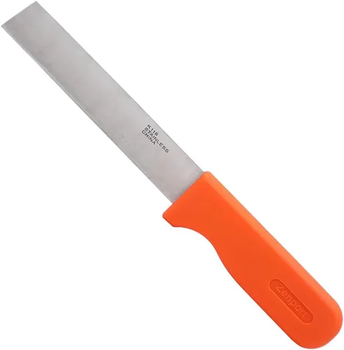Miniatura 12 de Zenport K114 Cuchillo de cosecha de cultivo en fila con hoja de acero inoxidable de 18,4 cm, caja de 12, plateado
