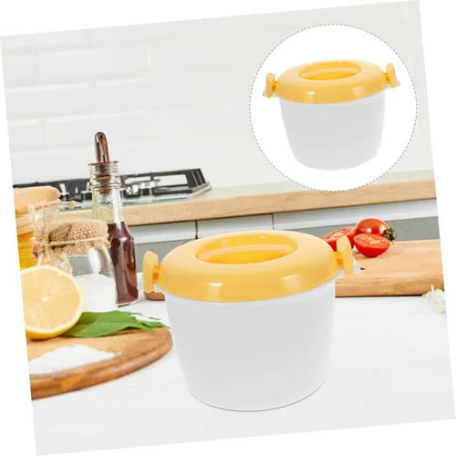 Miniatura 5 de Hemoton Mini microondas microondas arrocera olla olla de alimentos recipiente de vapor cocina con tapa portátil microondas utensilios de cocina