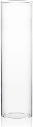 Miniatura 35 de WGVI Funda para portavelas Hurricane, ancho de 2 pulgadas, altura de 12 pulgadas, portavelas cilíndrico de vidrio transparente, tubo de chimenea