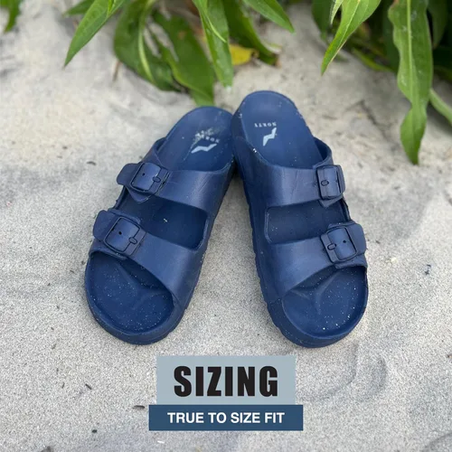 Miniatura 3 de NORTY Sandalias para niños y niñas Sandalias unisex para niños Zapatos de verano para niños pequeños con 2 correas ajustables con hebilla