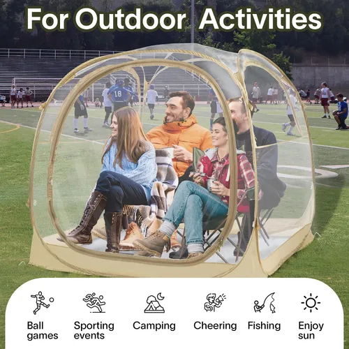 Miniatura 6 de EighteenTek® - Cápsula deportiva con suelo adjunto, visión clara de 360°, protección UV UPF 50+, refugio instantáneo impermeable para todo