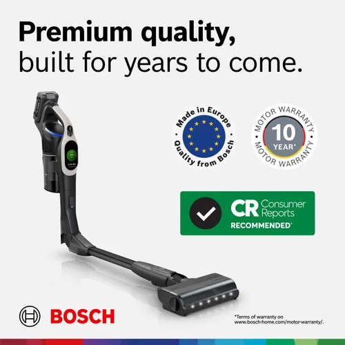 Miniatura 17 de Bosch Unlimited 10 - Aspiradora inalámbrica con 2 baterías incluidas, hasta 140 minutos en total, tubo flexible, cargador rápido, pelo de mascotas