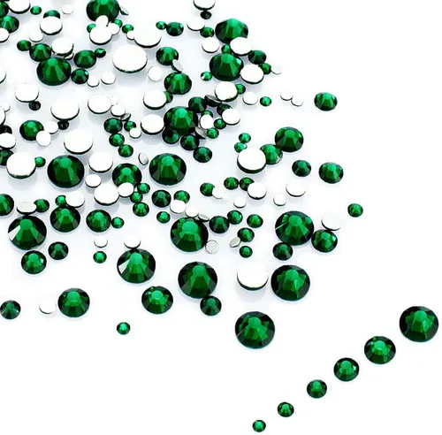 Miniatura 27 de LolliBeads Piedras redondas de resina para uñas con parte trasera plana y cristales acrílicos.