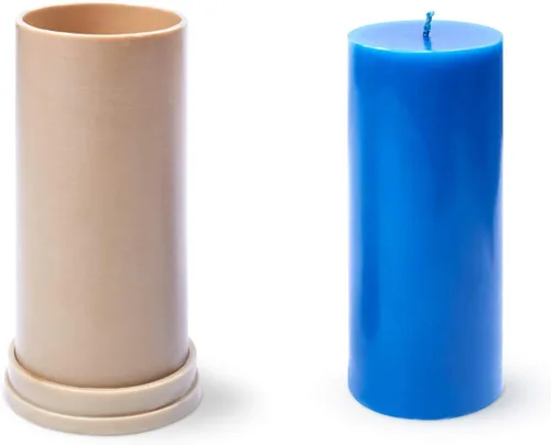 Moldes de vela para hacer velas en forma de cilindro – Altura: 5.9 in, Ancho: 2.3 in – Moldes de cera para manualidades – Moldes de cera para velas