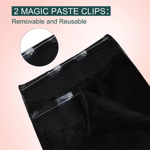 Miniatura 108 de Easyouth Extensión de cabello humano rubio con cola de caballo, extensiones de cabello humano rubio dorado con reflejos rubios, extensiones