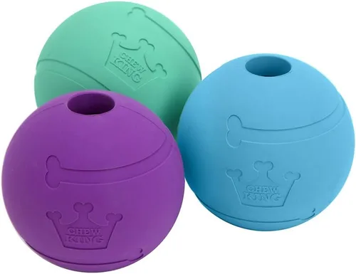 Miniatura 11 de Chew King - Pelotas para lanzar y buscar, juguete de goma natural extremadamente duradero de 4 pulgadas, paquete de 2 (CM-10031-CS01)