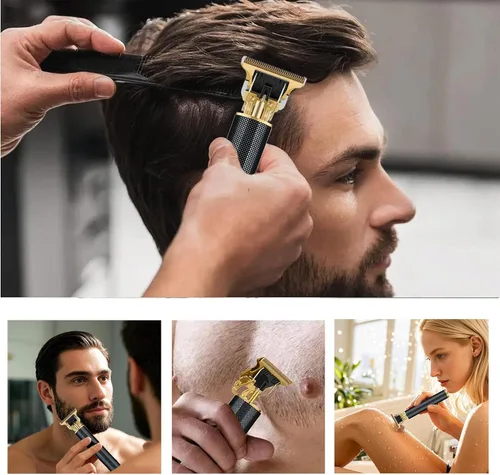 Miniatura 2 de Kit de cortapelos, recortadora de barba recargable con recortador de nariz, cortapelos inalámbricos para hombres con 4 guías, kit profesional