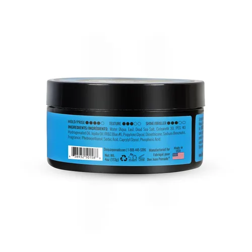 Miniatura 9 de Don Juan Hybrido Pomade A base de agua Fijación fuerte Alto brillo Extractos de plantas naturales y minerales oceánicos Aroma de brisa