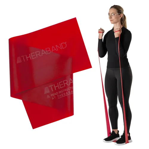 Miniatura 10 de TheraBand, bandas de resistencia profesionales, sin látex, para ejercitación del cuerpo superior e inferior, fisioterapia, pilates para la parte