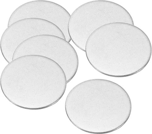 Miniatura 10 de PATIKIL Disco de acero redondo de metal estampado en blanco Etiquetas de disco de círculo redondo Placa de disco Círculo Metal Strike Plate DIY