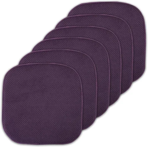 Miniatura 70 de Sweet Home Collection Cojines de espuma viscoelástica para silla, antideslizantes, diseño de panal de abeja, 16 x 16 pulgadas, paquete de 2