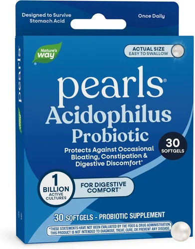 Enzymatic Therapy Perlas de acidophilus , 04293, paquete de de 1, Blanco, 1, 1