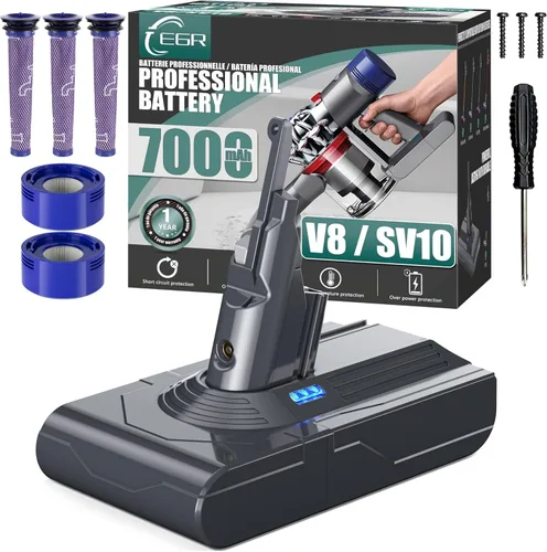 Miniatura 12 de EGR Repuesto de batería premium de 6200 mAh V6 compatible con Dyson V6 Animal V6 Absolute V6 Motorhead V6 Fluffy SV03 SV04 SV05 SV06 SV07 SV09 DC58