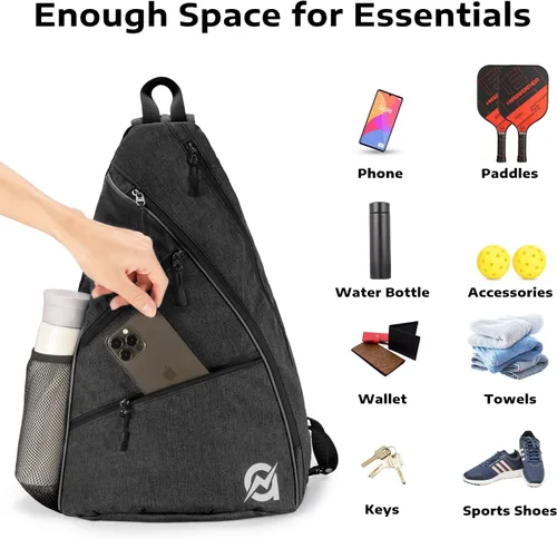 Miniatura 5 de A11N SPORTS Bolsa de Pickleball, Bandolera Reversible con Correa Cruzada/Mochila para Mujeres y Hombres
